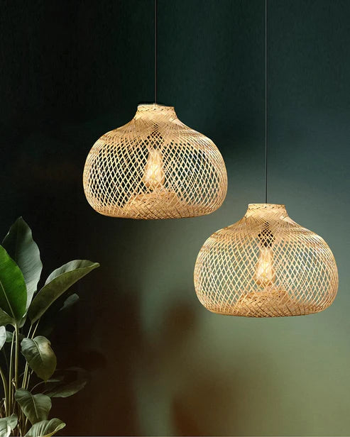Elegant Bamboo Ceiling Lamp for Home and Balcony