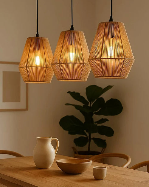Jute Rope Pendant Lamp for Home Decor and Hall