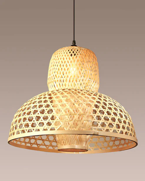 Minimalist Bamboo Hanging Lamp for Balcony and Patio