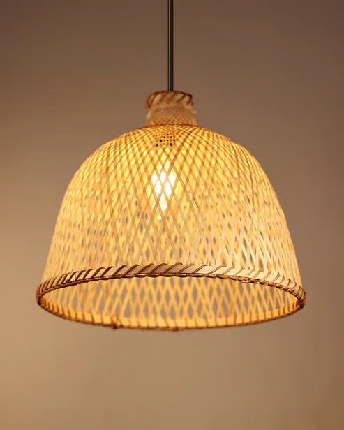 Natural Bamboo Hanging Lamp for Kids Room and Living Room