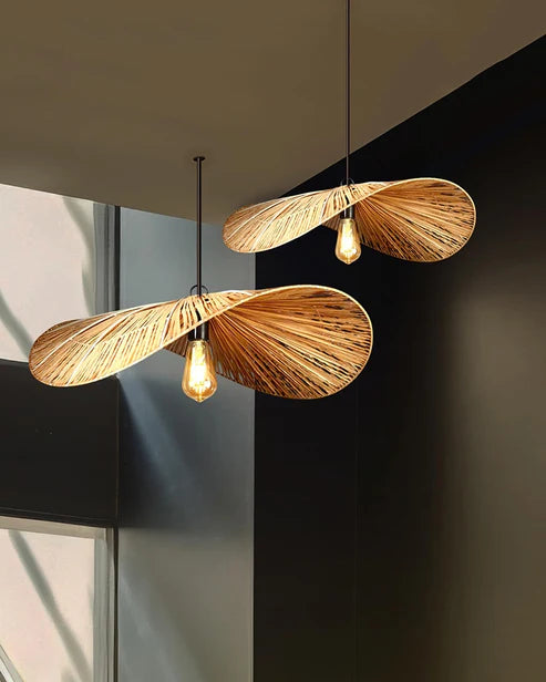 Handmade Raffia Pendant Lamp for Home and Balcony