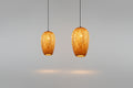 Bamboo Oblong Suspension Pendant 1 Light Asia Hanging Ceiling Light in Beige