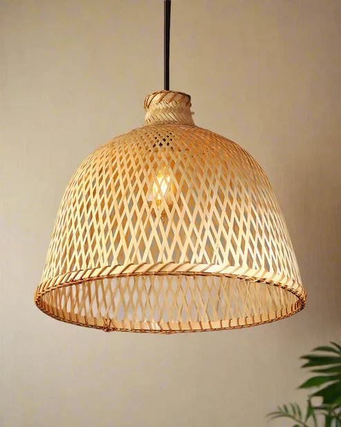 Natural Bamboo Hanging Lamp for Kids Room and Living Room
