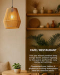 Jute Rope Pendant Lamp for Home Decor and Hall