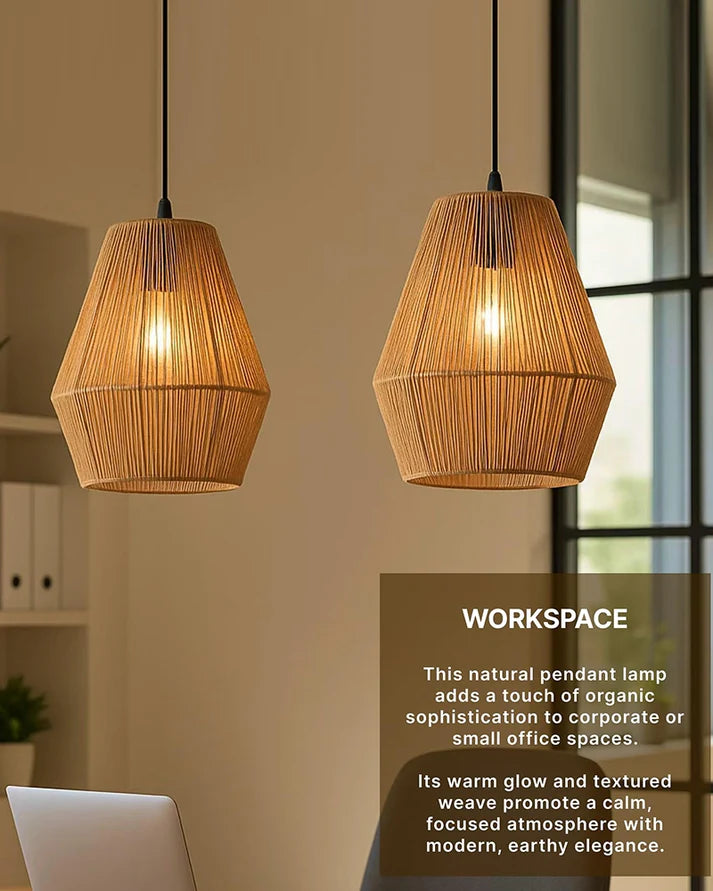 Jute Rope Pendant Lamp for Home Decor and Hall
