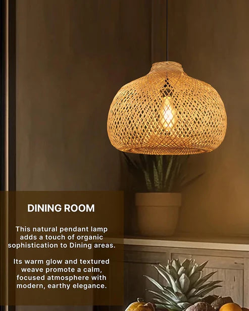 Elegant Bamboo Ceiling Lamp for Home and Balcony
