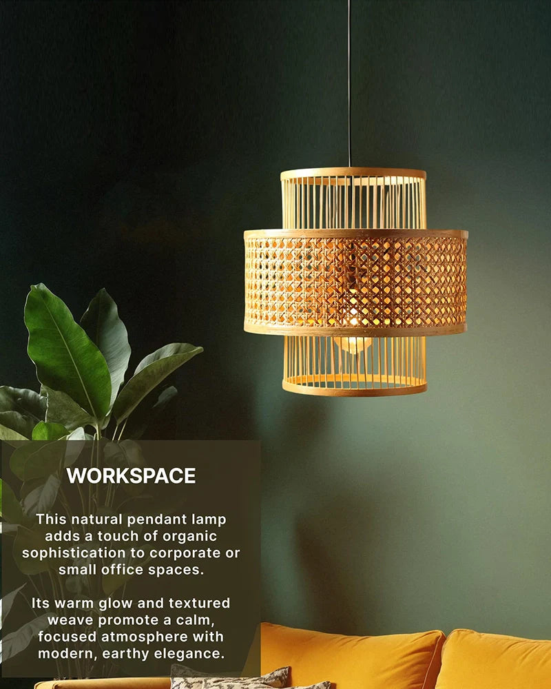 Artistic Rattan Pendant Light for Home Decor and Hall