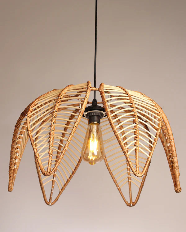 Artistic Rattan Ceiling Light for Cafe and Restaurant