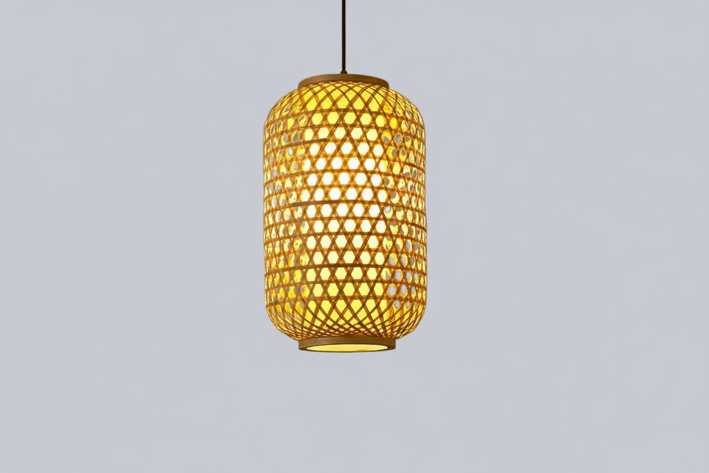LQZCXMF Hot Pot Restaurant Hanging Light 1 Light Bamboo