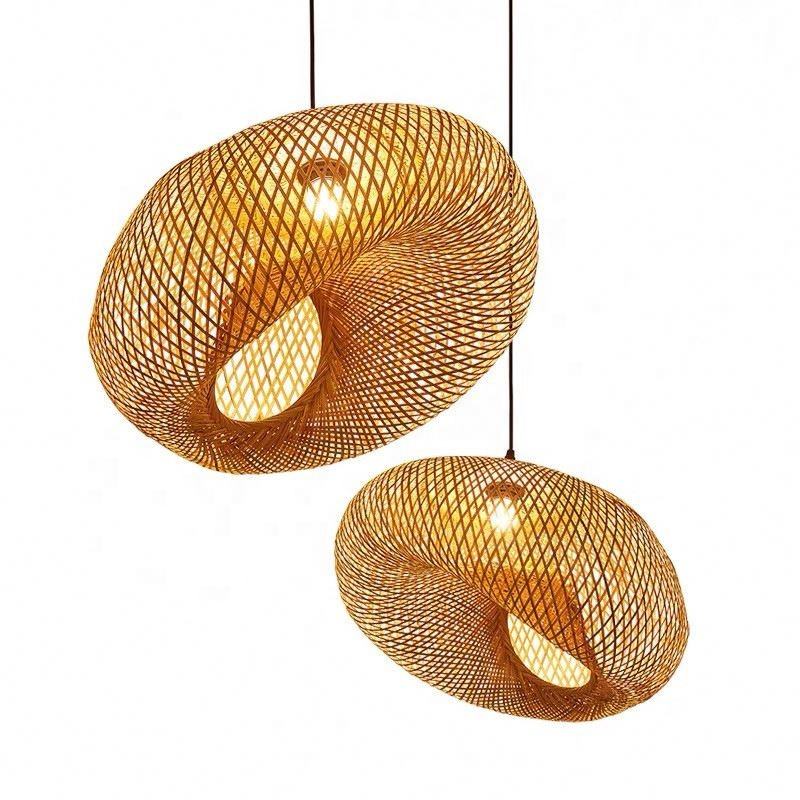 Novelty Handmade Bamboo Pendant Hanging Light (Beige)