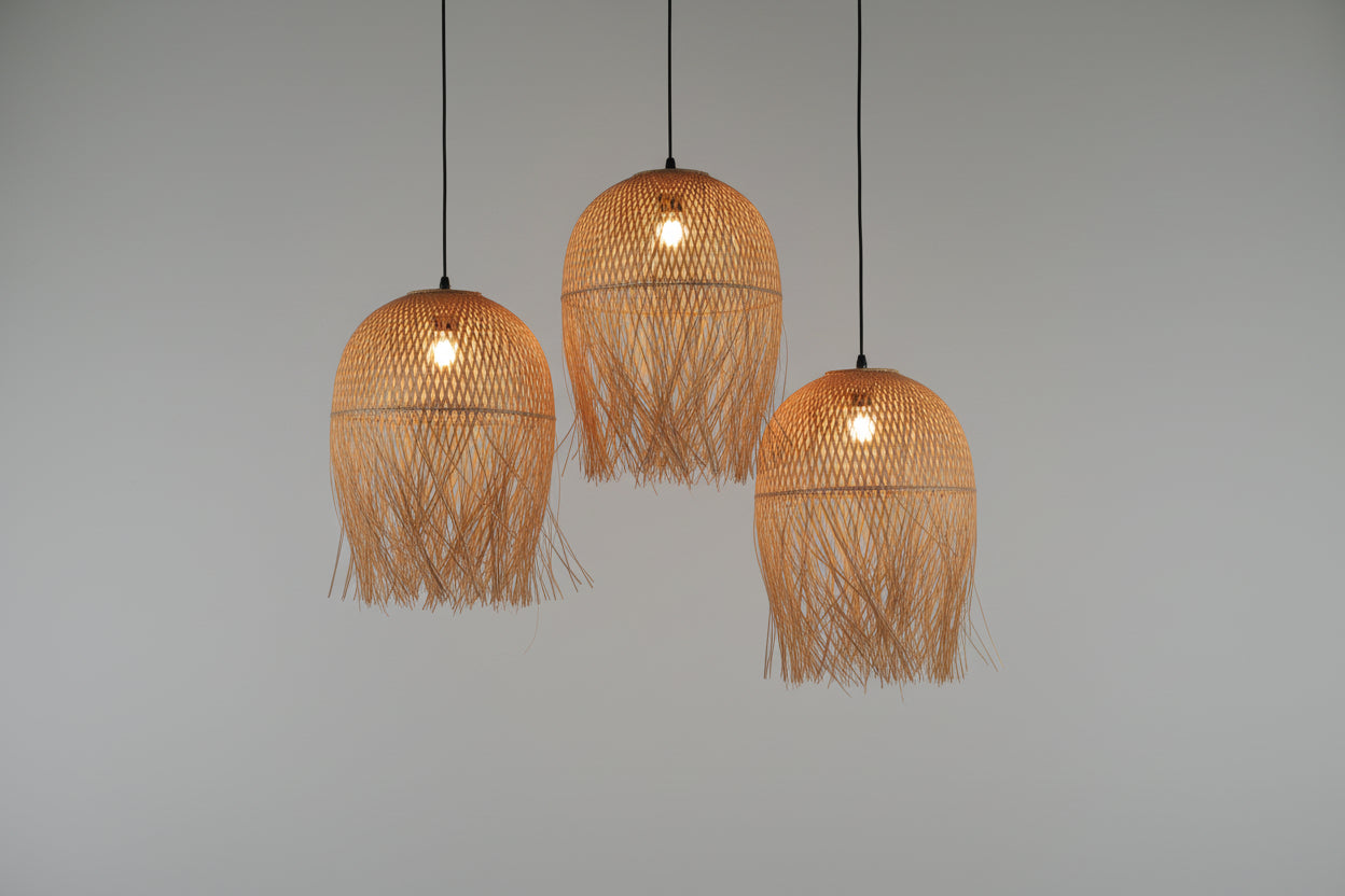 Creative Bamboo Weaving Lampshade Pendant Lampshade Artistic Shape Pendant Lamp Shade