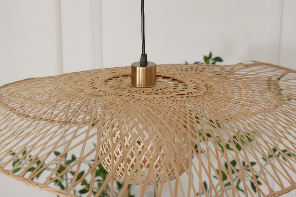 Bamboo Lotus Leaf Pendant Lamp