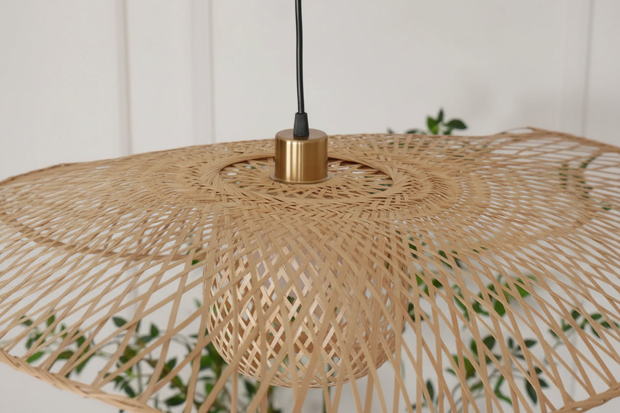 Bamboo Lotus Leaf Pendant Lamp