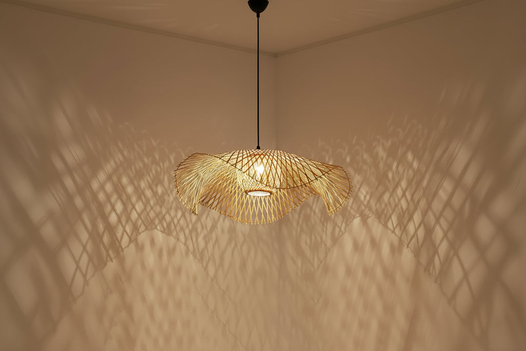 Bamboo Lotus Leaf Pendant Lamp