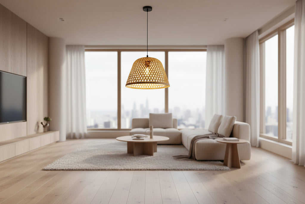 Dome Bamboo Pendant Light