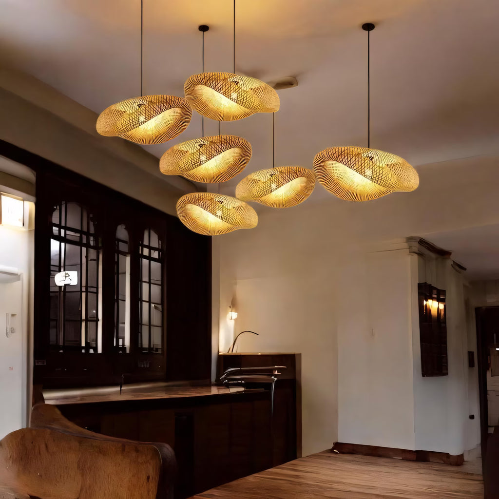 Bamboo Handwoven Pendant Light  | Handcrafted Home & Bedroom Decor