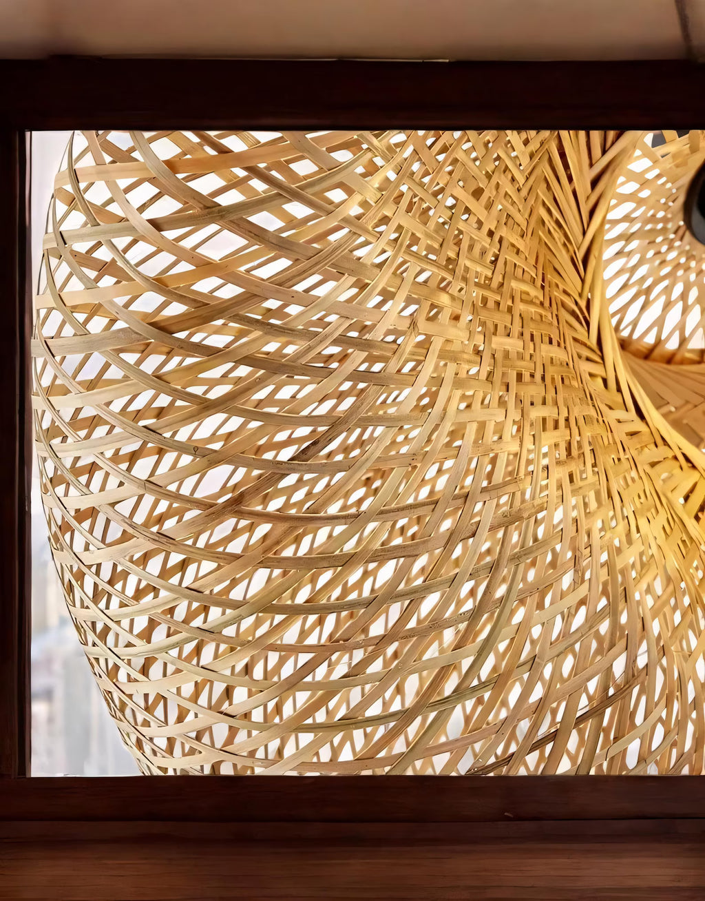 Bamboo Handwoven Pendant Light  | Handcrafted Home & Bedroom Decor